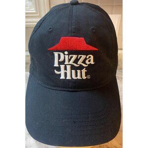 Pizza Hut Employee Uniform Style Hat Cap Black Adjustable Strap Logo